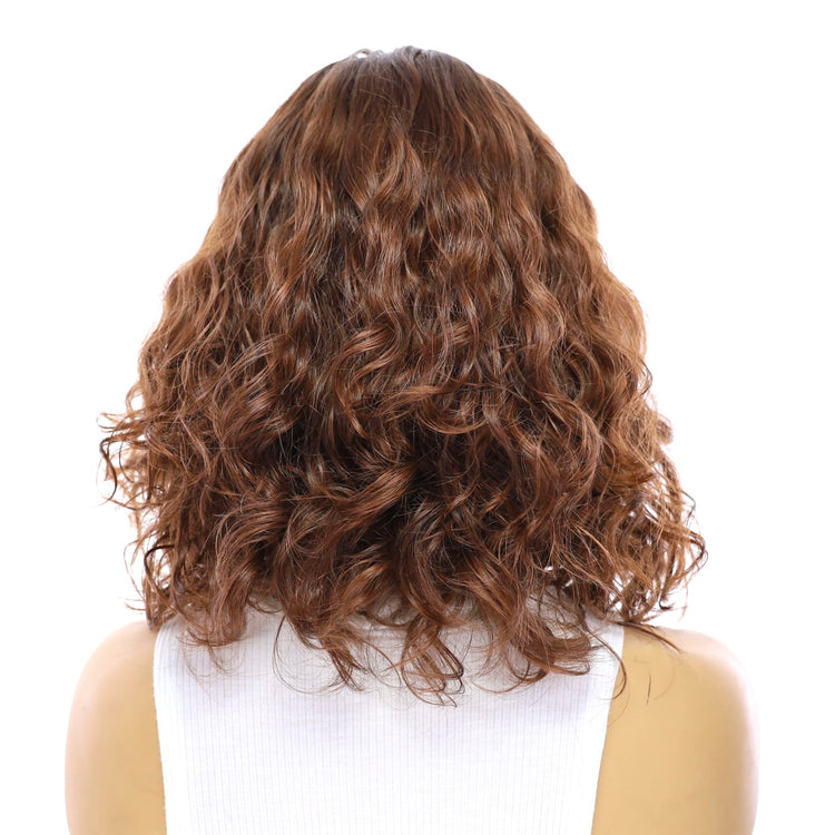 13" Luxe Bob Silk Top Wig #8 Warm Medium Brown Wavy