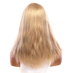 16" Ponytail Silk Part Wig Platinum Blonde w/ No Rooting Wavy