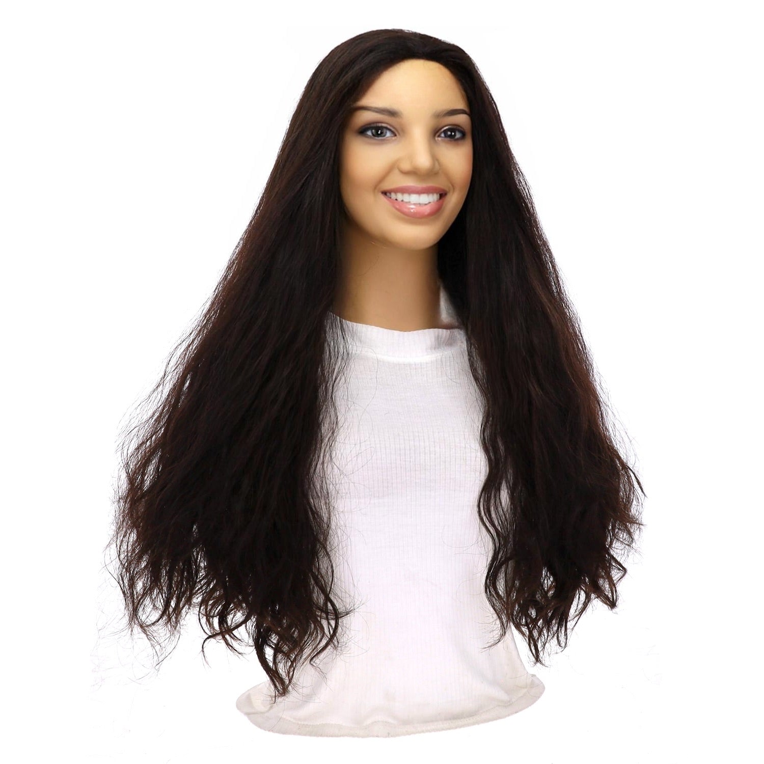 24 3 4 Bandfall Wig Natural Black Wavy