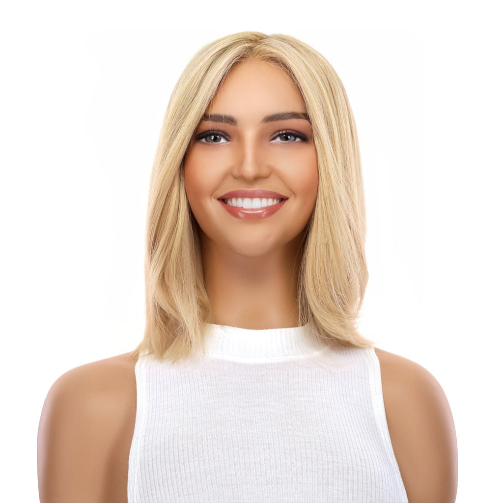 13" Victoria Silk Top Wig Golden Blonde w/ No Rooting