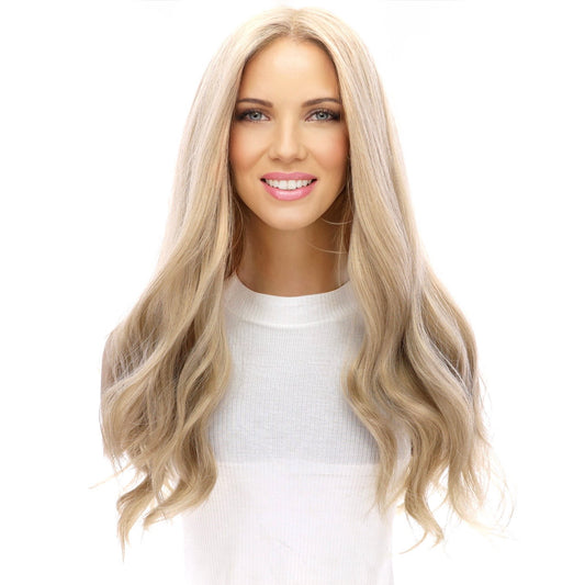24" Gisele Silk Top Wig Platinum Blonde w/ No Rooting
