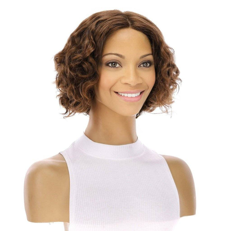 12" Luxe Pixie Silk Top Wig #10 Neutral Light Brown Wavy