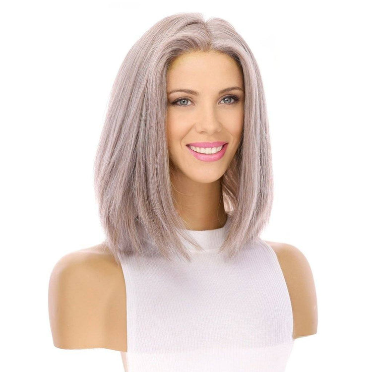 13" Victoria Silk Top Wig Champagne Grey