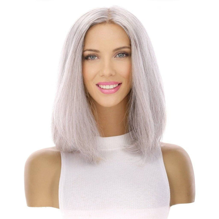 13" Victoria Silk Top Wig Snow Grey