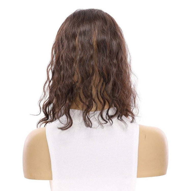 14" Topaz Lace Top Topper Dark Brown Wavy