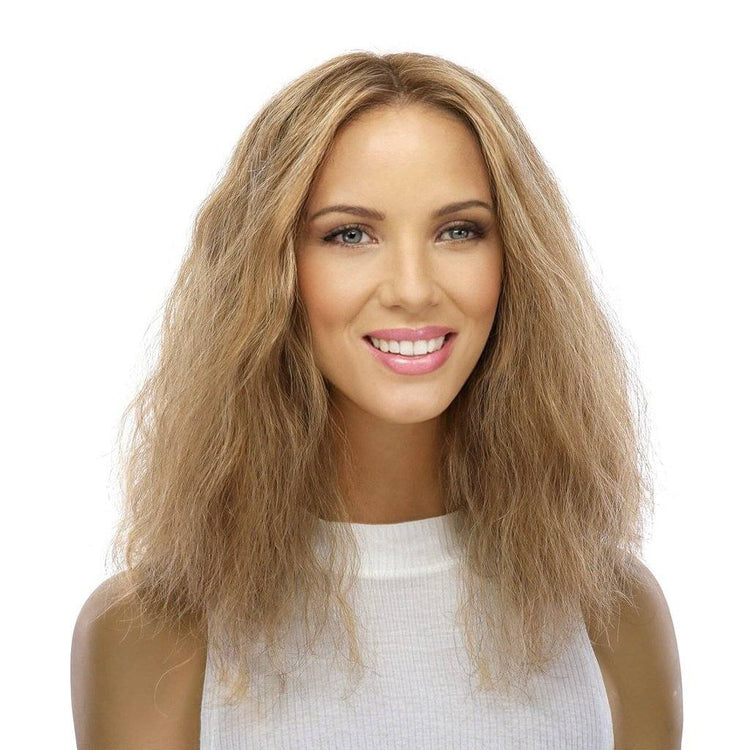 16" Divine Lace Top Topper Medium Blonde Wavy