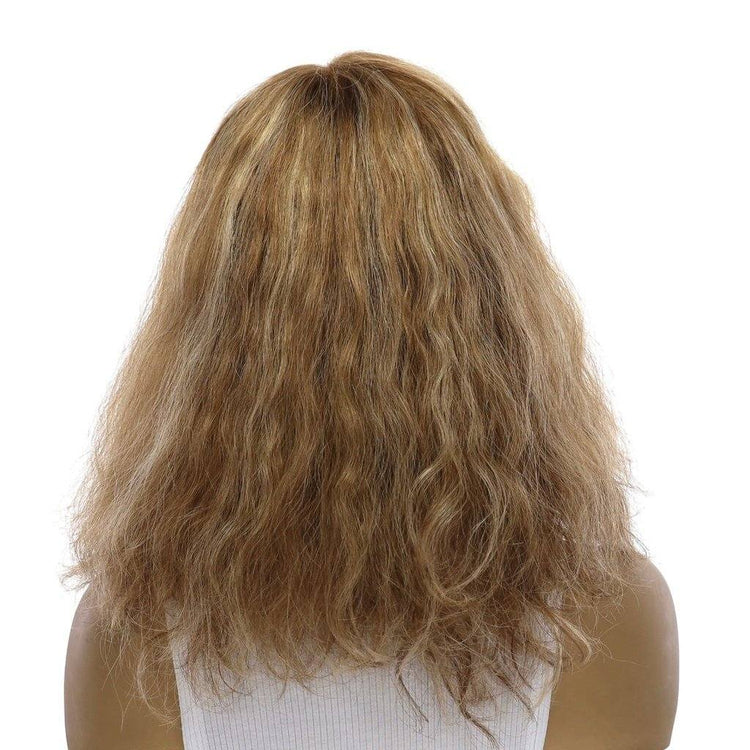 16" Divine Lace Top Topper Medium Blonde Wavy