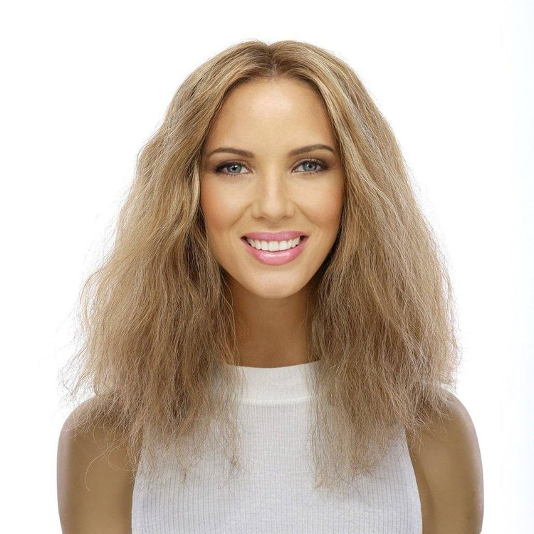 16" Divine Lace Top Topper Medium Blonde Wavy