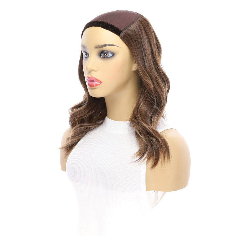 16" HatFall Wig Medium Brown Balayage