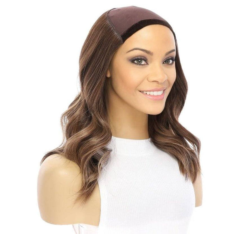 16" HatFall Wig Medium Brown Balayage