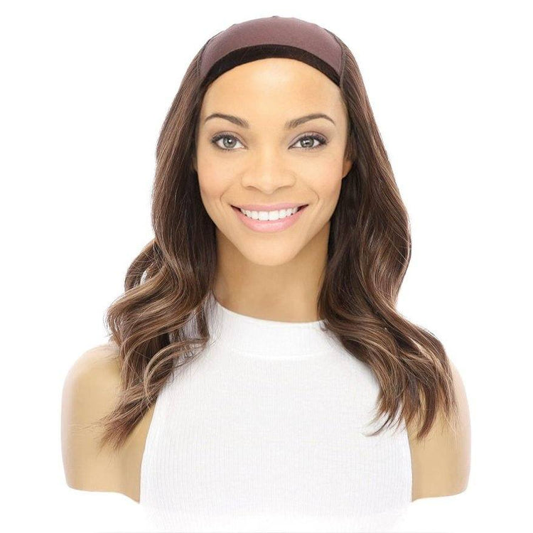 16" HatFall Wig Medium Brown Balayage