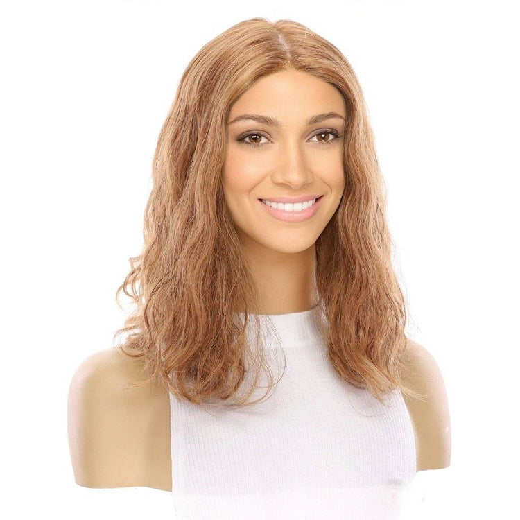 16" Princess Silk Top Wig Copper Wavy