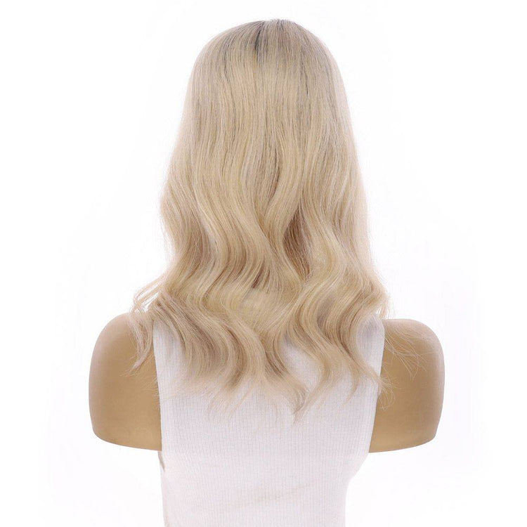 18" Topaz Lace Top Topper Platinum Blonde w/ Rooting