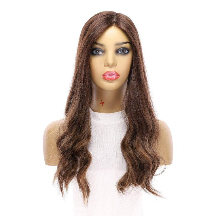 20" Onyx Silk Top Topper Medium Brown Balayage