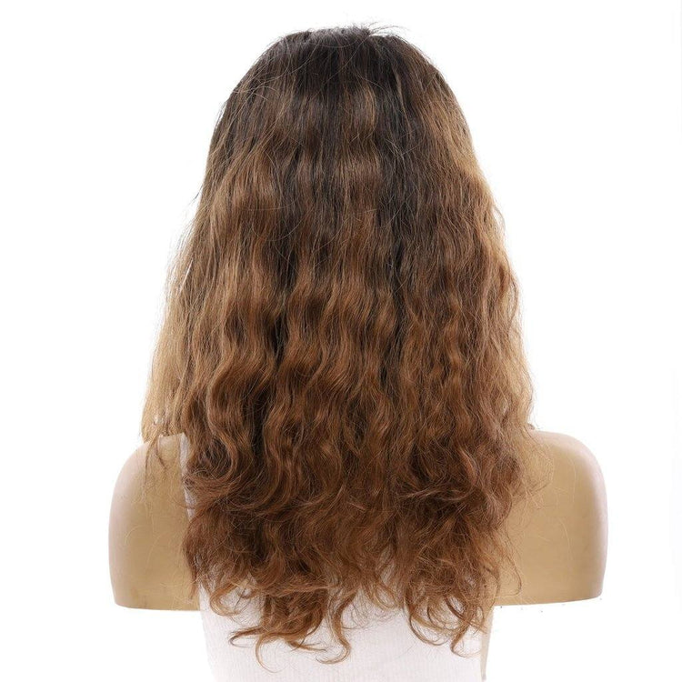 20" Divine Lace Top Wig Dark Brown Ombre Wavy