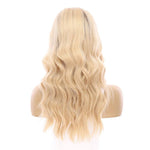 22" Ponytail Silk Part Wig Golden Blonde
