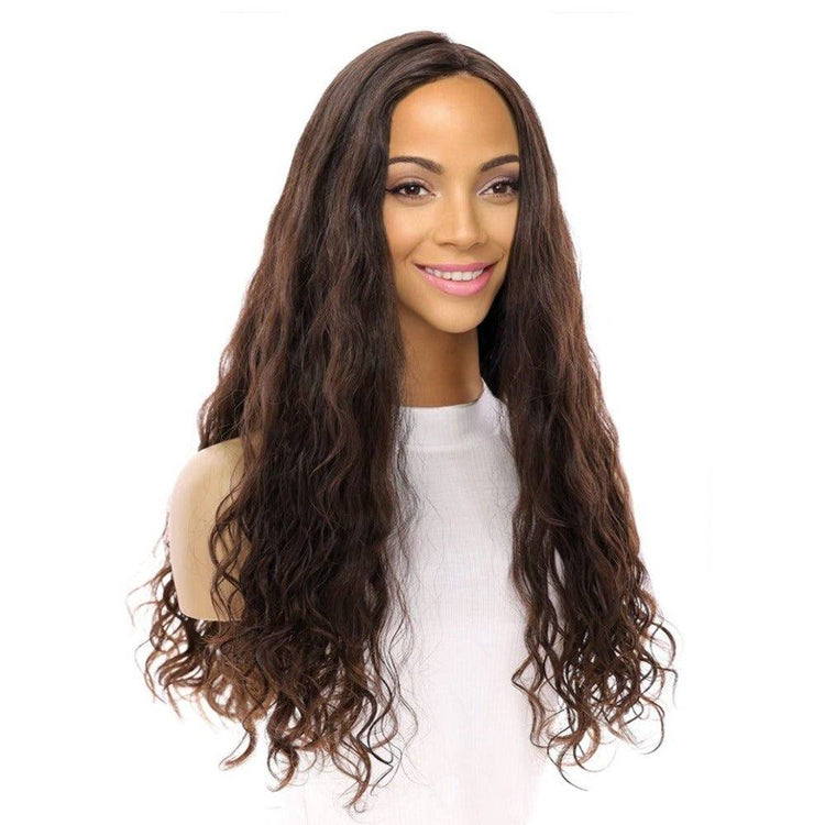 24" Luxe Silk Top Wig #4 Dark Brown Wavy
