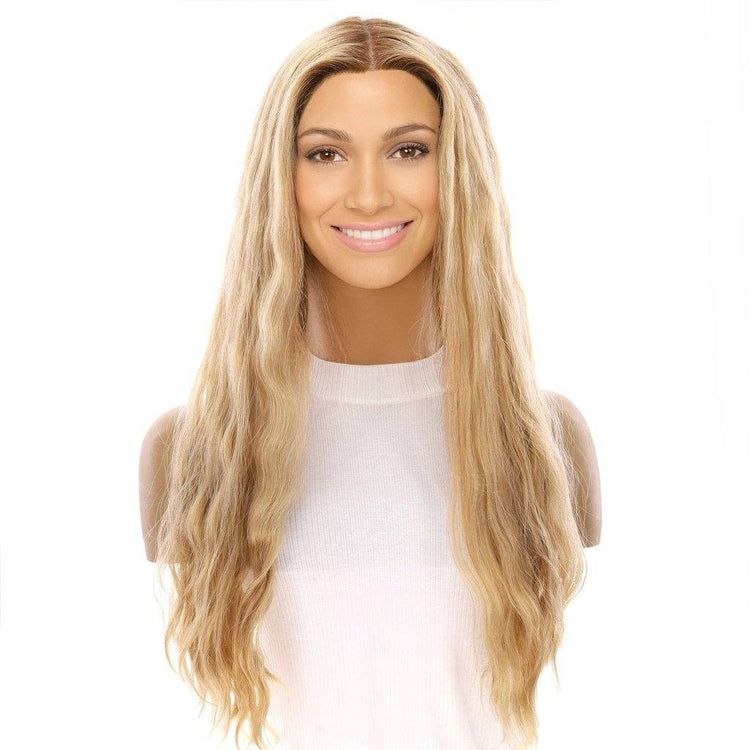 24" Divine Lace Top Wig Golden Blonde Wavy