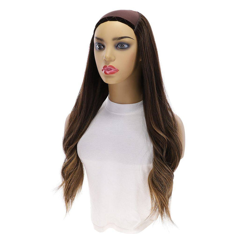 24" HatFall Wig Dark Brown Balayage