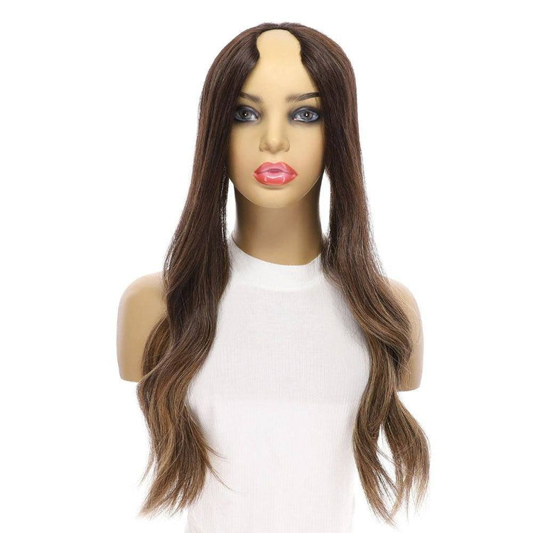 24" U-Shape Topper Dark Brown Balayage