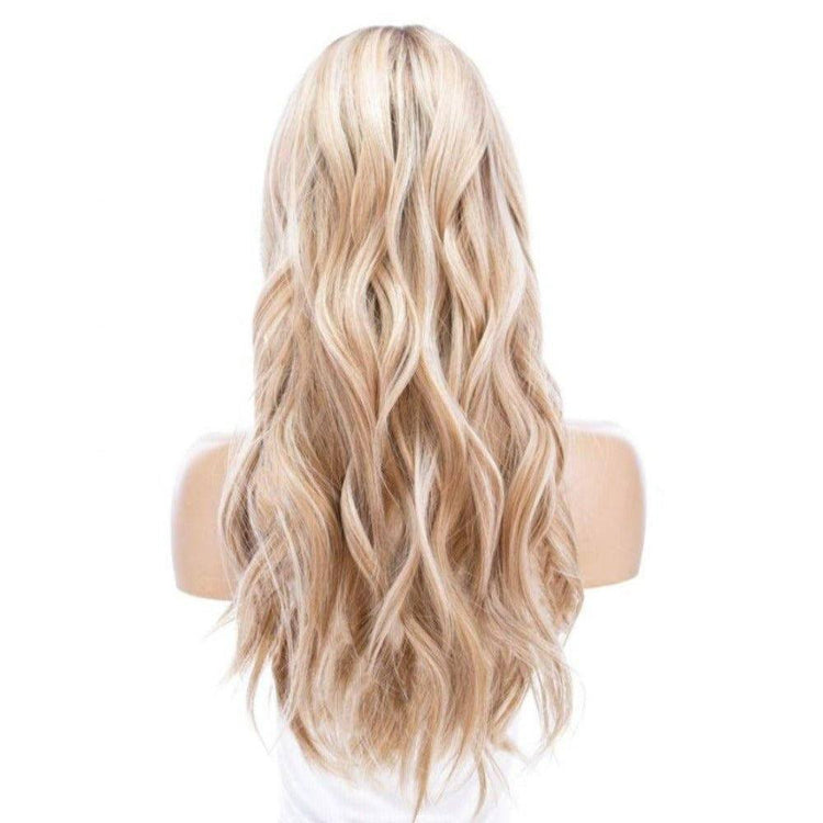 26" Ponytail Silk Top Wig Ash Blonde