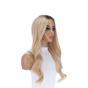 26" Ponytail Silk Top Wig Platinum Blonde
