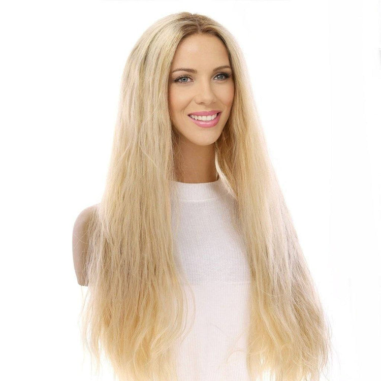 26" Divine Lace Top Wig Platinum Blonde Wavy