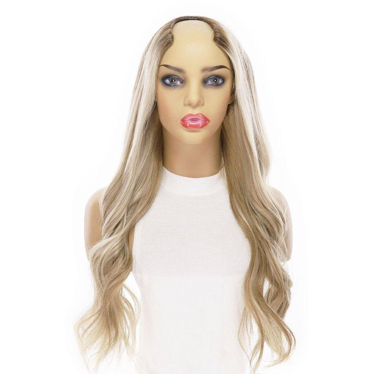 26" U-Shape Wig Ash Blonde