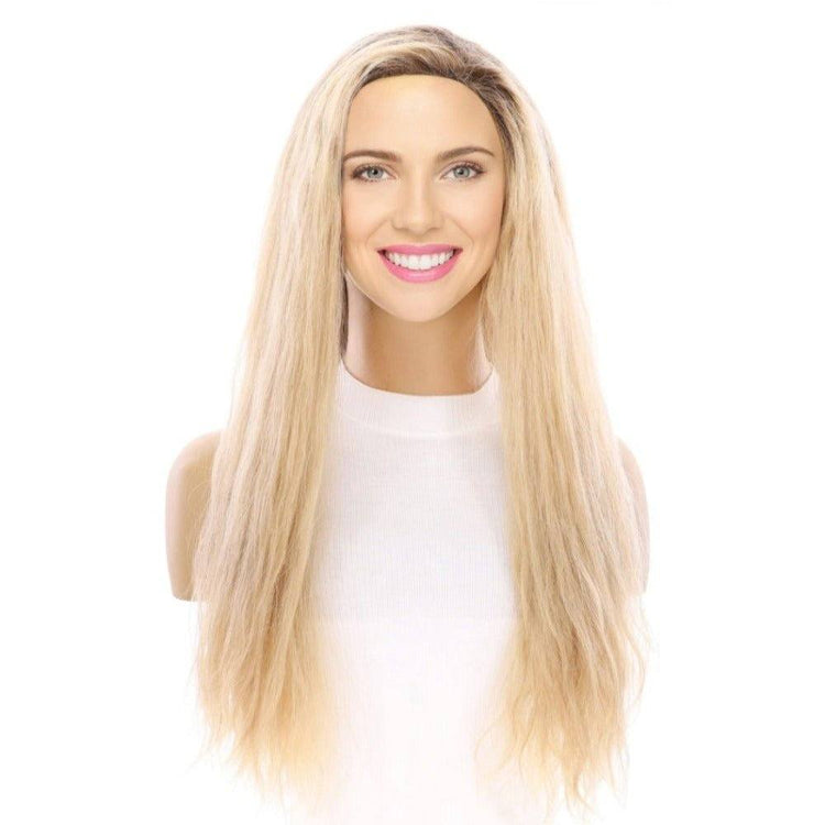 24" 3/4 Bandfall Wig Golden Blonde Wavy