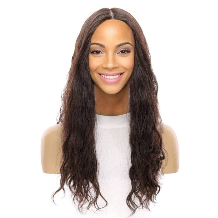 24" Gisele Silk Top Wig Dark Brown Wavy