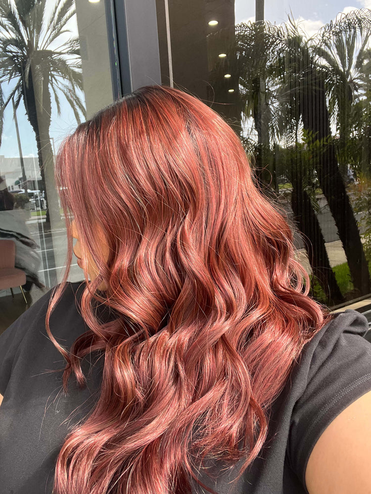 22" Reese Silk Top Wig Merlot Red w/ Full Rooting