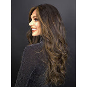 24" Secret Lace Top Wig #2 Neutral Dark Brown w/ Balayage Color