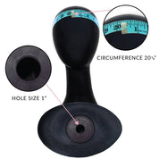 17" Black Abstract Mannequin Head