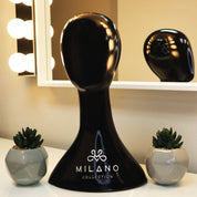 17" Black Abstract Mannequin Head