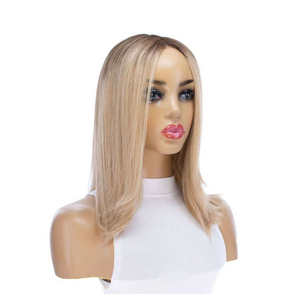 16" Divine Lace Top Wig Golden Blonde w/ Partial Rooting