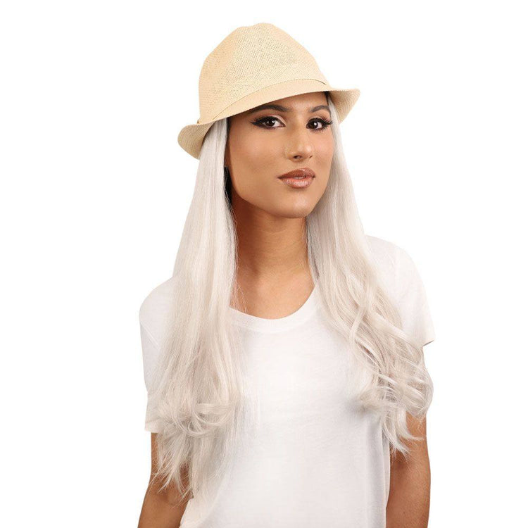24" HatFall Wig Ice Blonde
