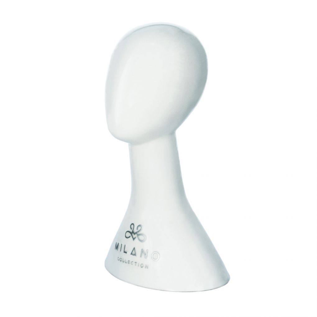 17" White Abstract Mannequin Head