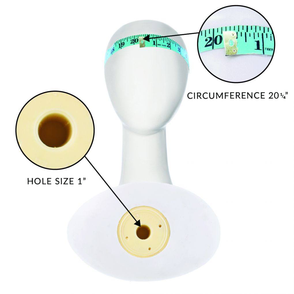 17" White Abstract Mannequin Head