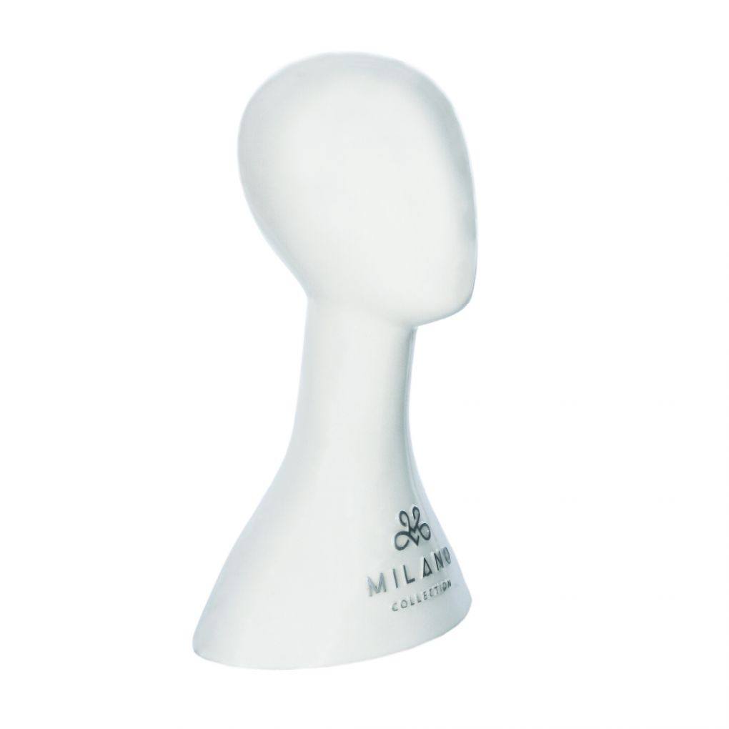 17" White Abstract Mannequin Head