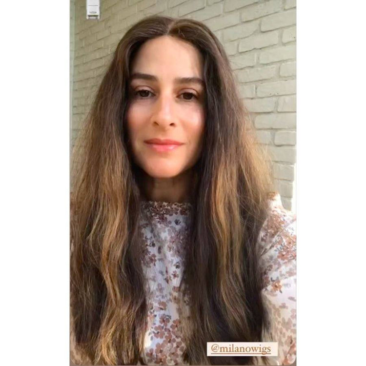 24" Secret Lace Top Wig #Dark Brown w/ Balayage