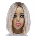 13" Victoria Silk Top Wig Platinum Blonde w/ Partial Rooting