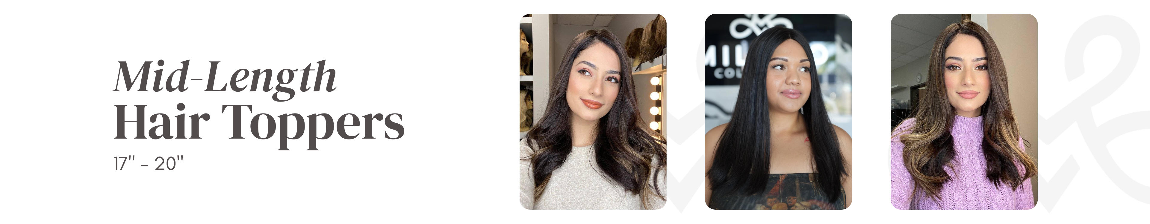 Mid-Length Hair Toppers (17"–20") – Milano Wigs