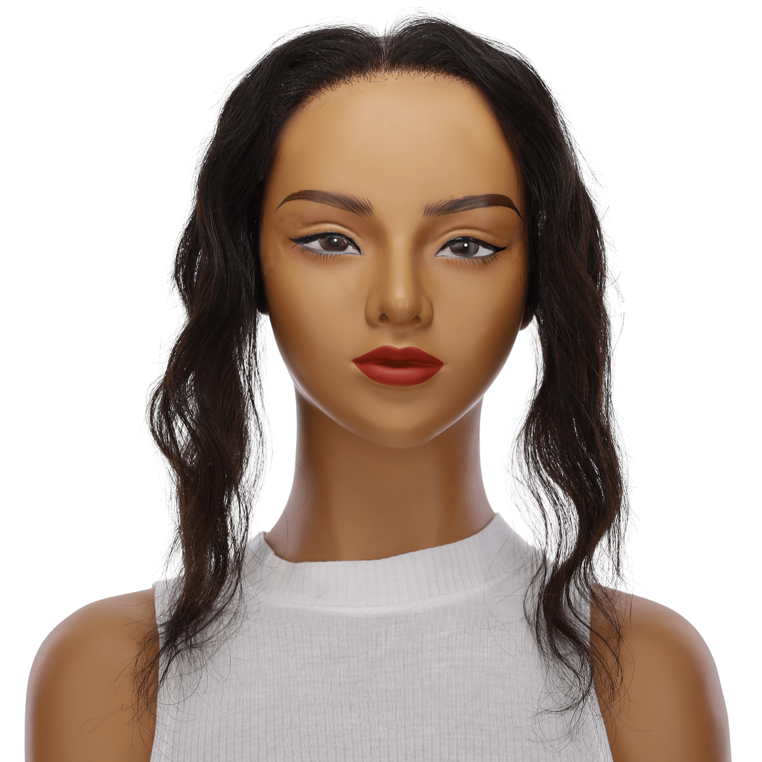 12" Hairline Topper #Soft Black Wavy