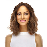 12" Divine Lace Top Wig Medium Brown Balayage Wavy