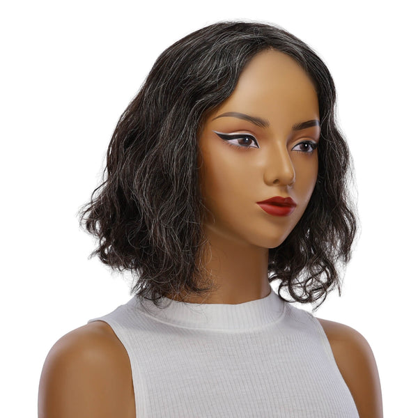 12" Divine Lace Top Wig Grey A (Less Grey) Wavy