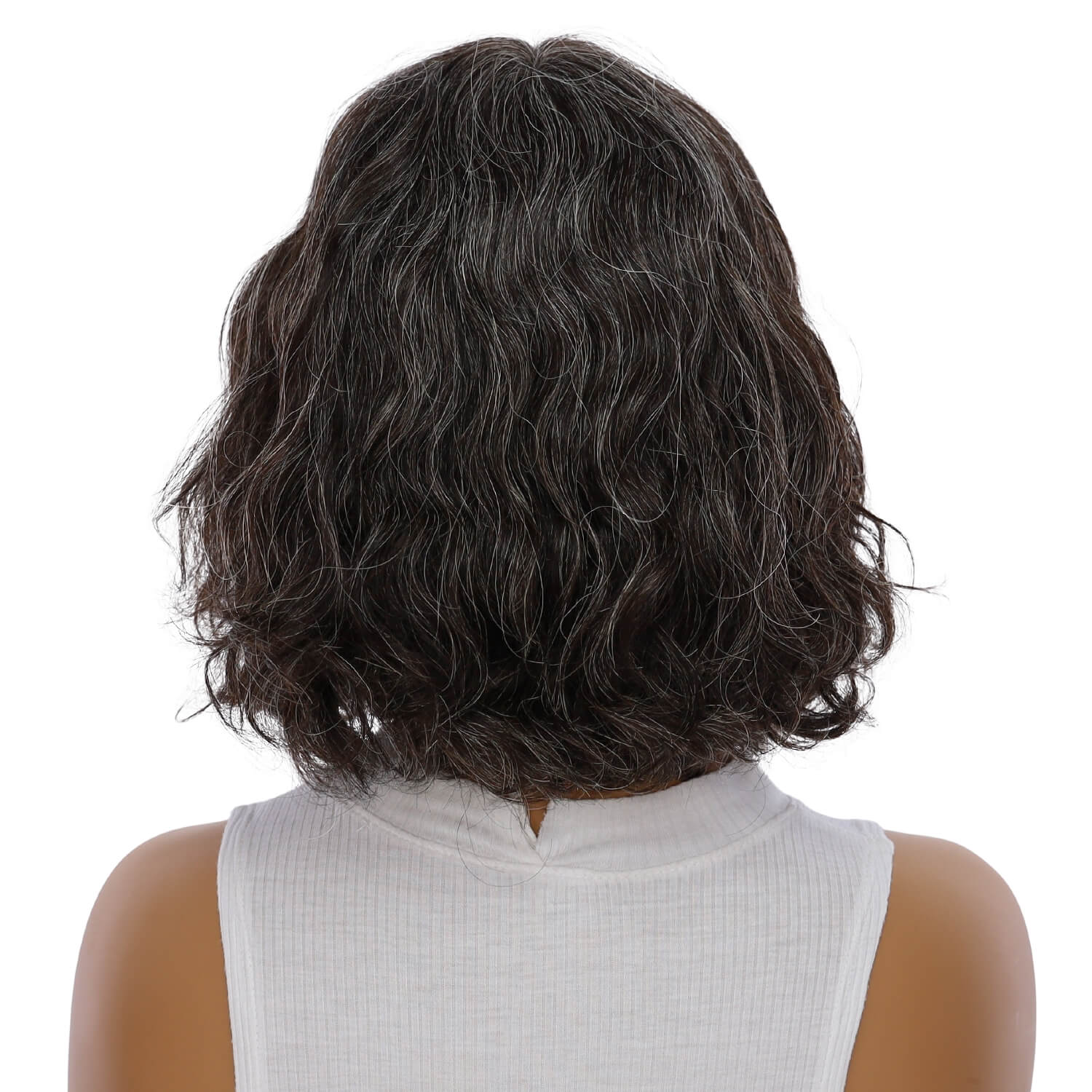 12" Divine Lace Top Wig Grey A (Less Grey) Wavy