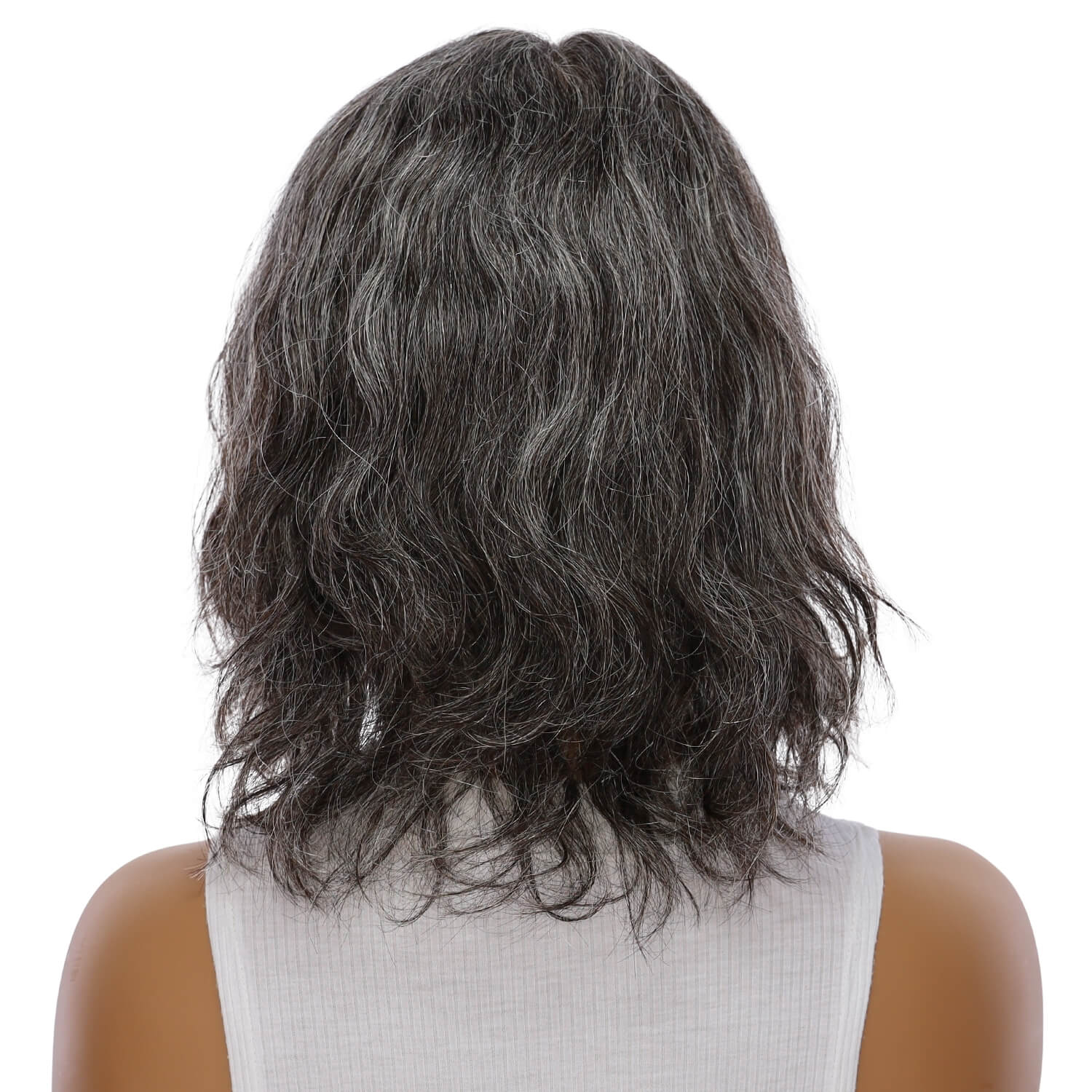 12" Divine Lace Top Wig Grey B (More Grey) Wavy