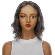 12" Divine Lace Top Wig Grey B (More Grey) Wavy