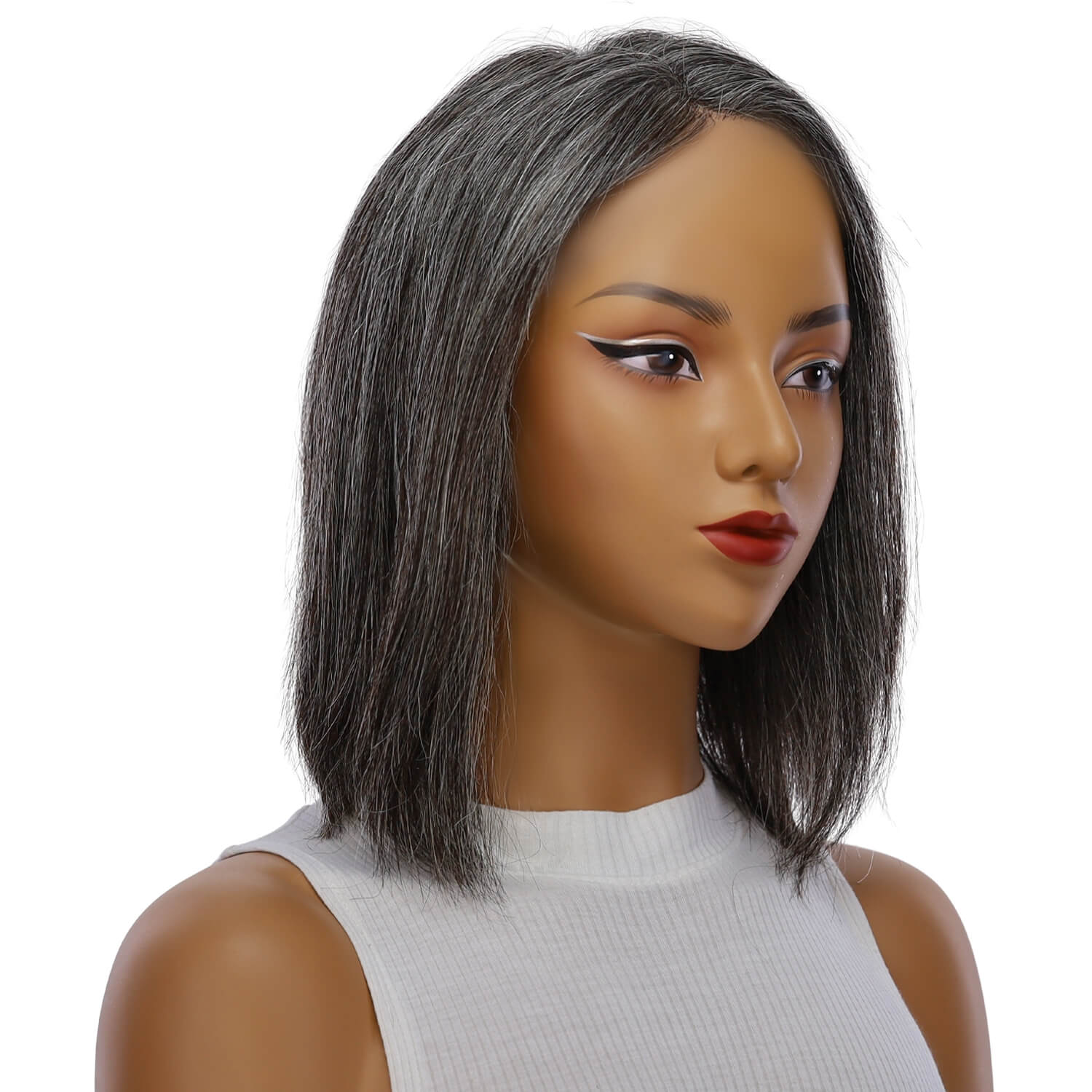 12" Divine Lace Top Wig Grey B (More Grey)
