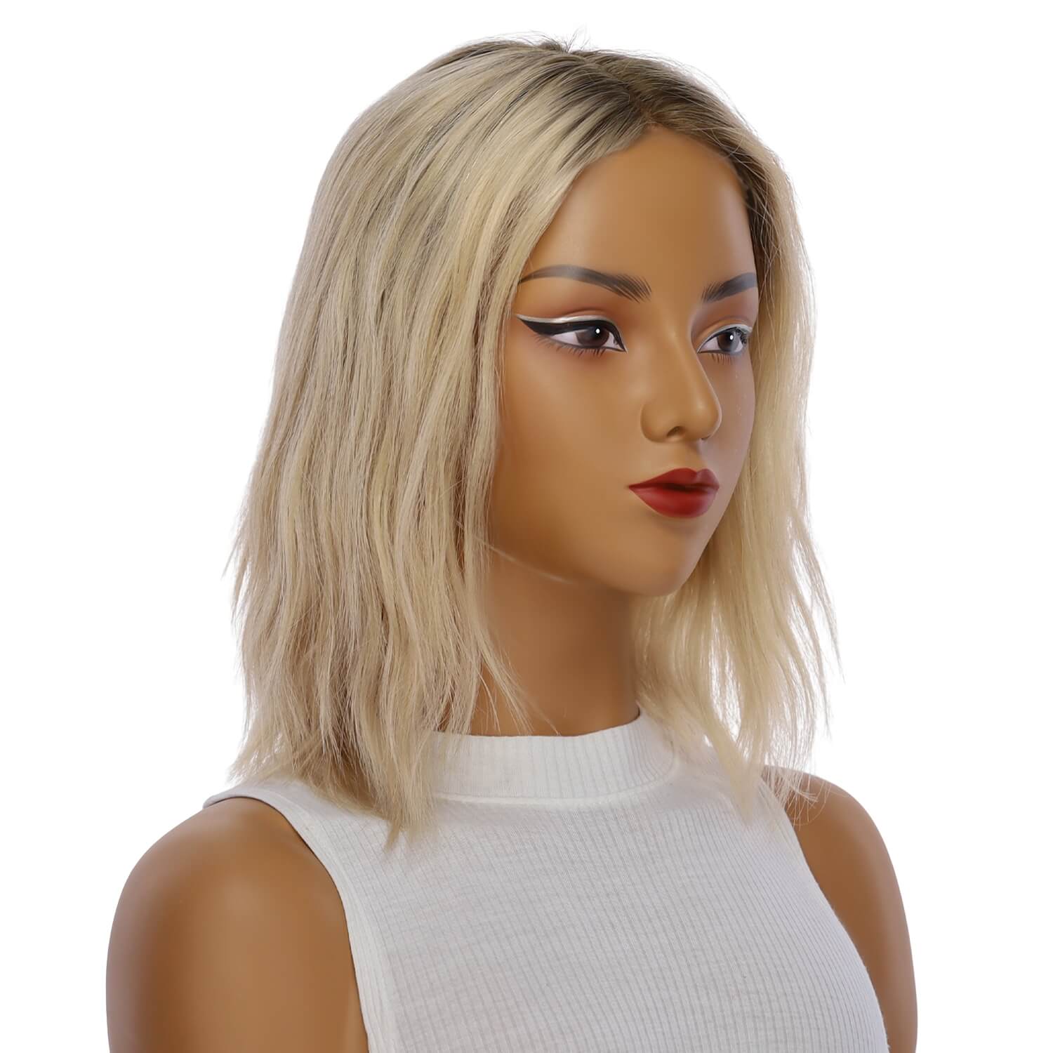 12" Divine Lace Top Wig Beige Blonde Wavy